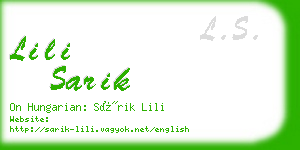 lili sarik business card